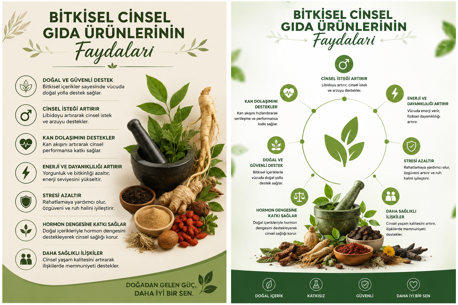 Bitkisel cinsel performans ürünleri etken maddeleri